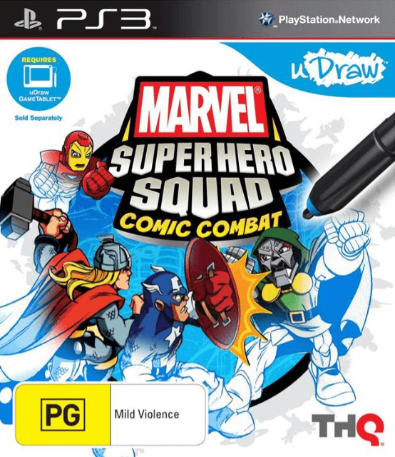 uDraw: Marvel Super Hero Squad Comic Combat box art for Playstation 3